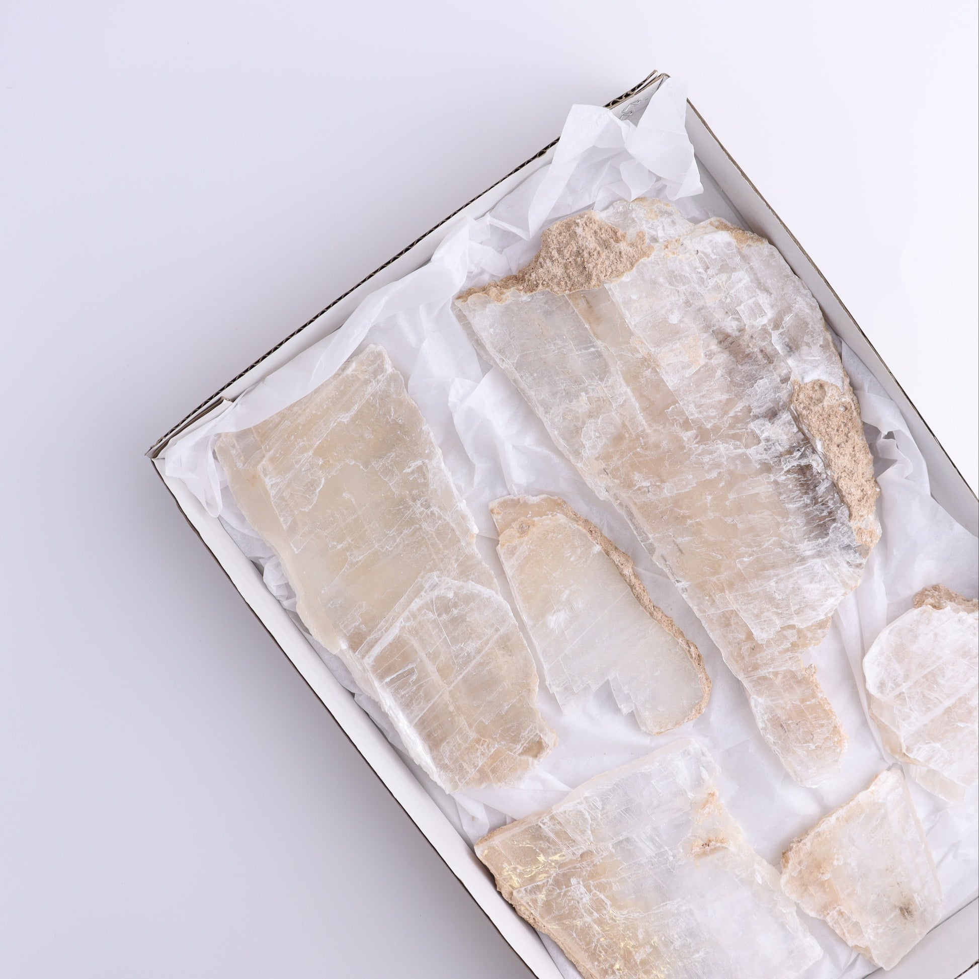 Selenite Slices Set of 6 - Expert Wholesale and Supplier of Wholesale Crystals & Bulk Gemstones, ["selenite","Slices and Slabs"]