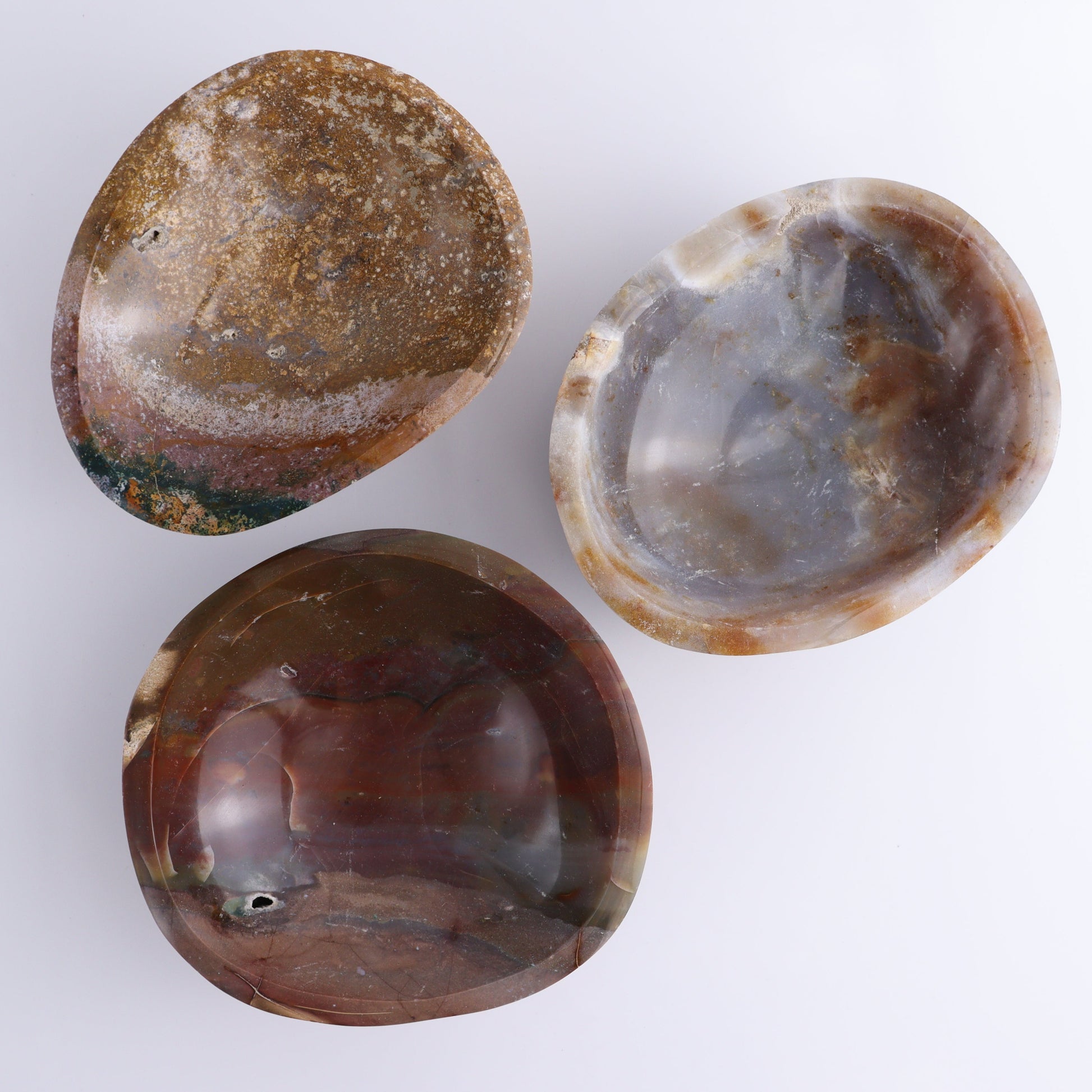 Ocean Jasper Bowls Set of 3 - Expert Wholesale and Supplier of Wholesale Crystals & Bulk Gemstones, ["Bowls","Ocean Jasper"]