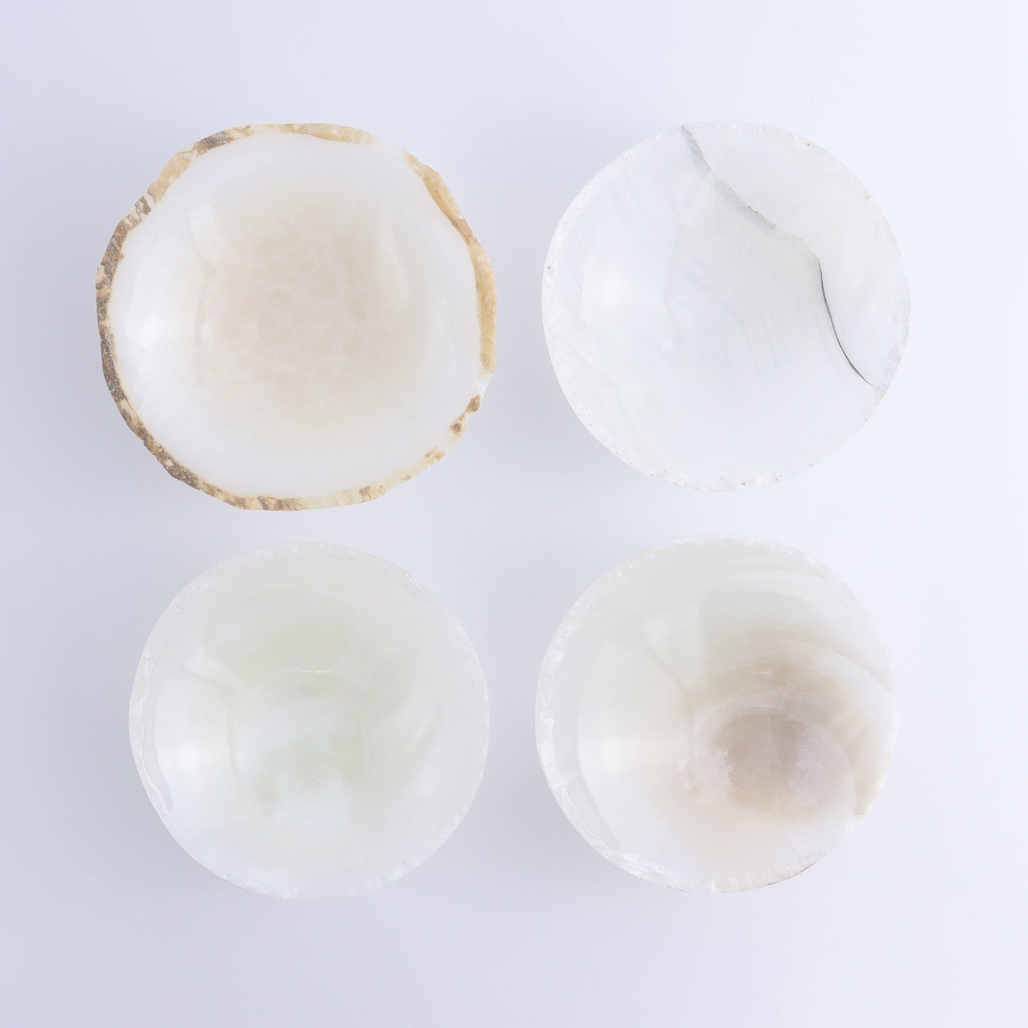 One Bowl (12 cm) Mexican Onyx/Calcite White Rough - Expert Wholesale and Supplier of Wholesale Crystals & Bulk Gemstones, ["bowl","Calcite","Catalog Onyx","Decorative Dish","Mexico","onyx"]