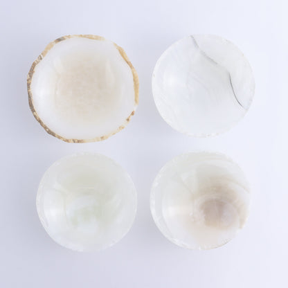 One Bowl (12 cm) Mexican Onyx/Calcite White Rough - Expert Wholesale and Supplier of Wholesale Crystals & Bulk Gemstones, ["bowl","Calcite","Catalog Onyx","Decorative Dish","Mexico","onyx"]