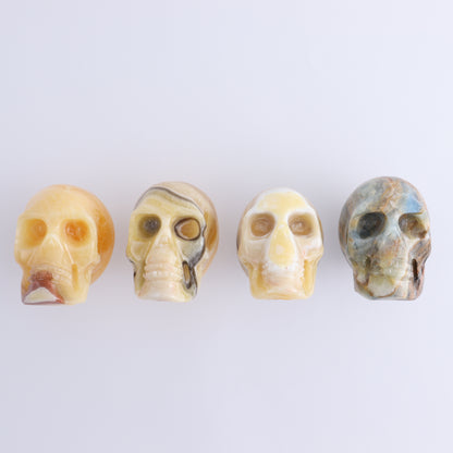 Onyx Skulls Set of 4 - Expert Wholesale and Supplier of Wholesale Crystals & Bulk Gemstones, ["Mexico","onyx","Skulls"]