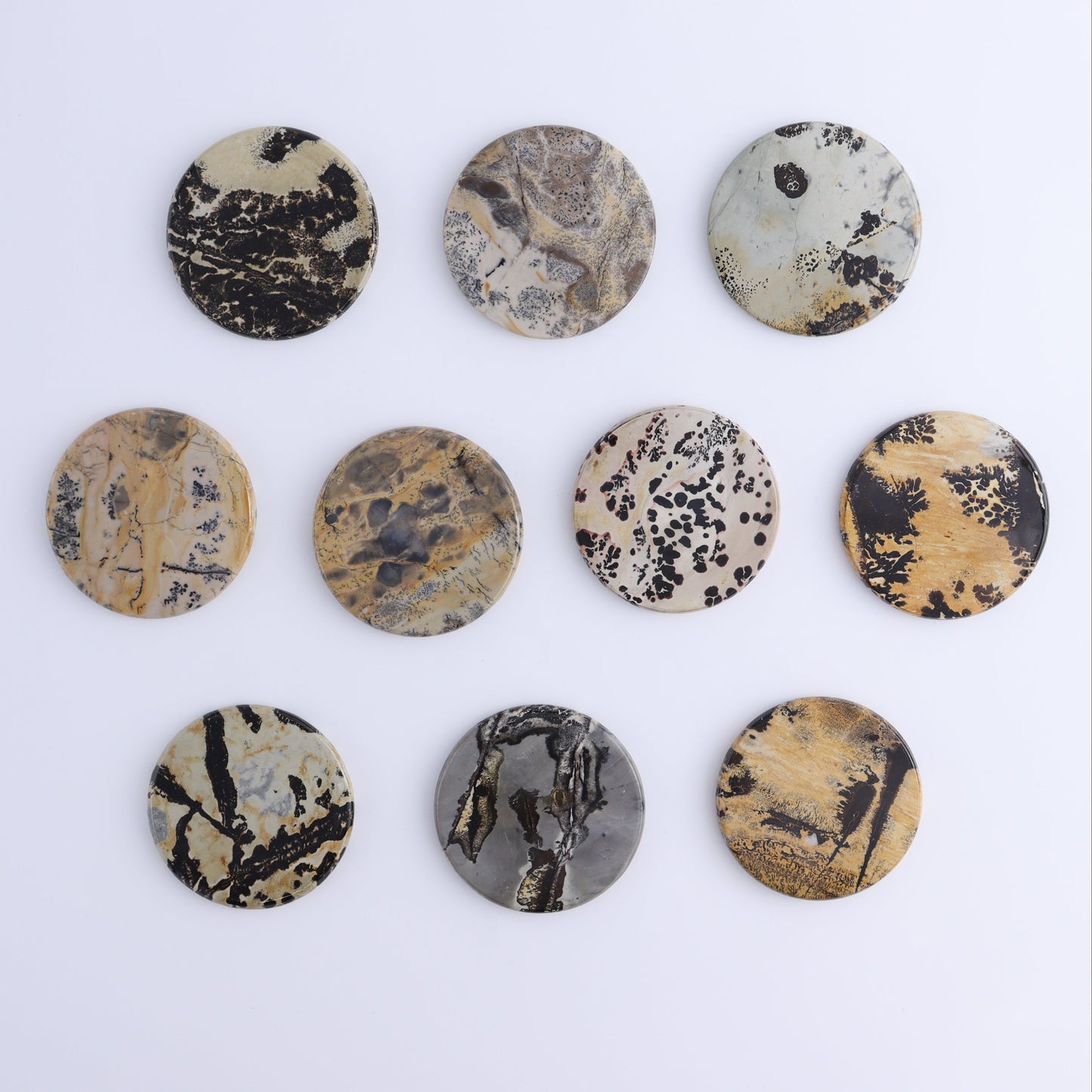 Picture Jasper Discs Set of 10