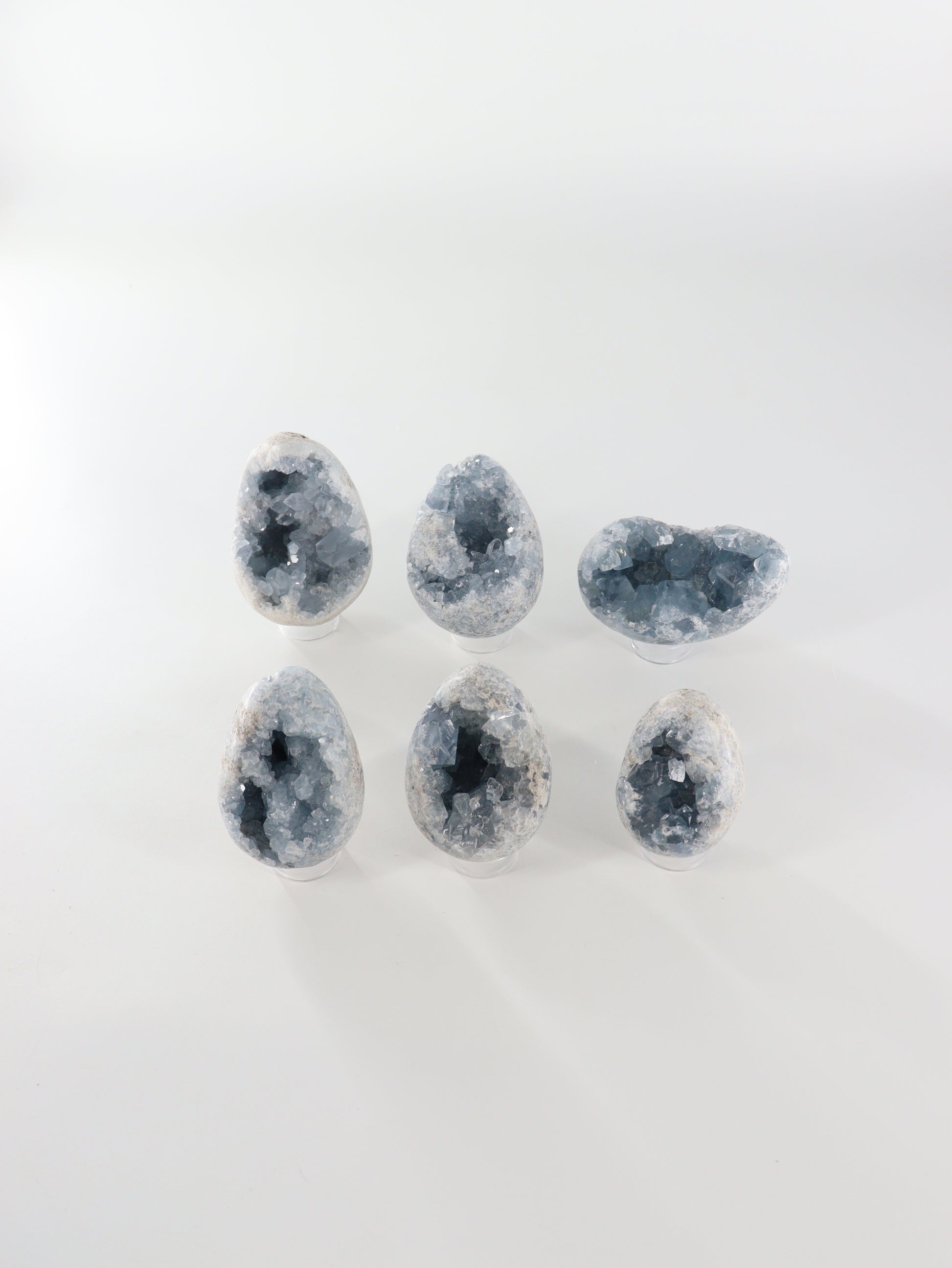 Celestite Eggs Set of 6 - Expert Wholesale and Supplier of Wholesale Crystals & Bulk Gemstones, []