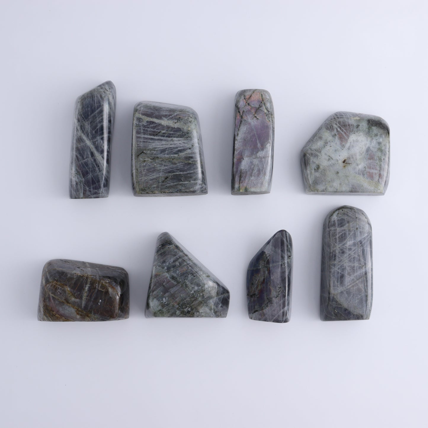 Labradorite Freeform Set of 8 - Expert Wholesale and Supplier of Wholesale Crystals & Bulk Gemstones, ["Freeforms","Labradorite","Madagascar"]