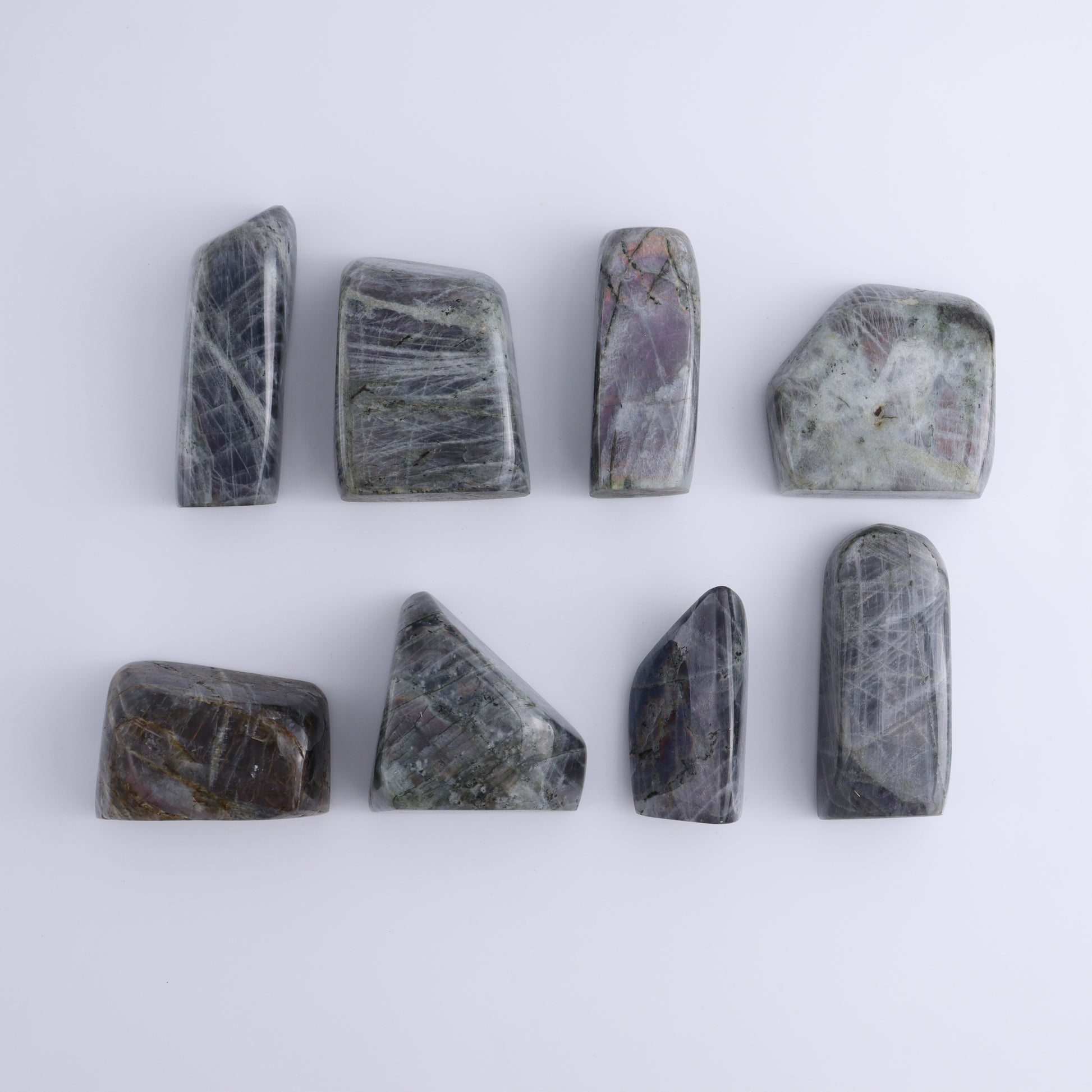 Labradorite Freeform Set of 8 - Expert Wholesale and Supplier of Wholesale Crystals & Bulk Gemstones, ["Freeforms","Labradorite","Madagascar"]