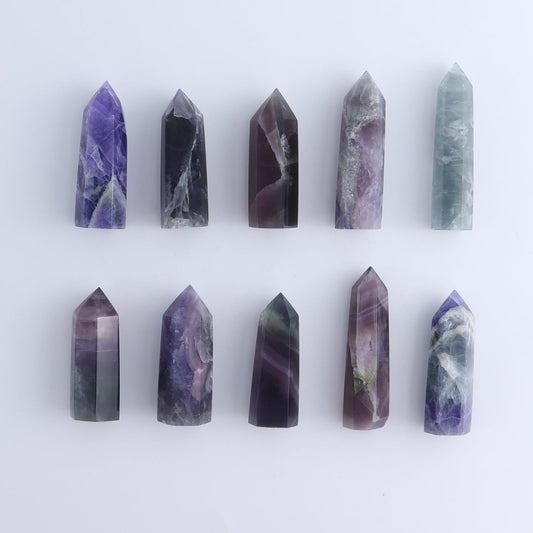 Lavender Fluorite Towers Set of 10