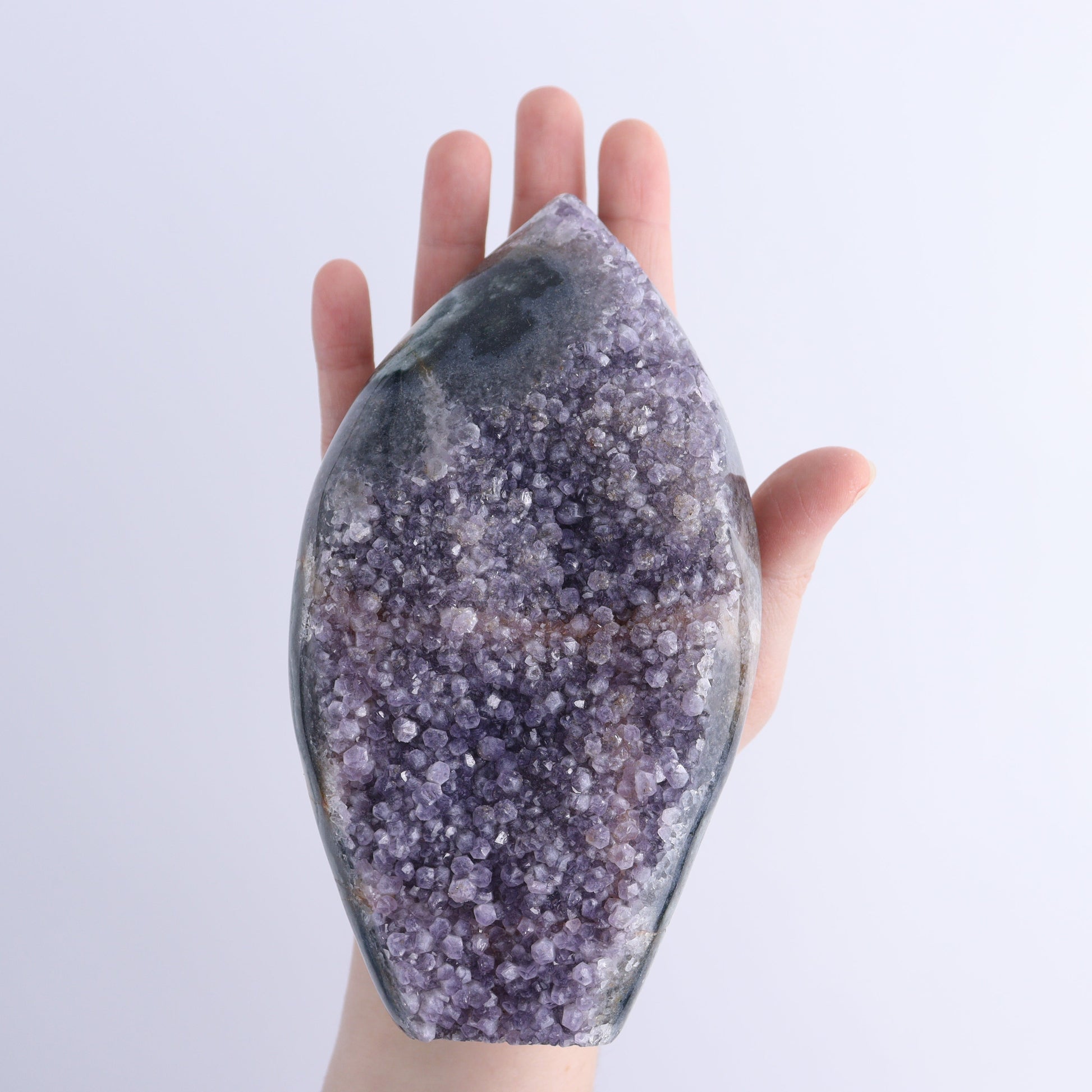 Uruguay Druzy Amethyst Flames Set of 4 - Expert Wholesale and Supplier of Wholesale Crystals & Bulk Gemstones, ["Amethyst","flames","Uruguay"]