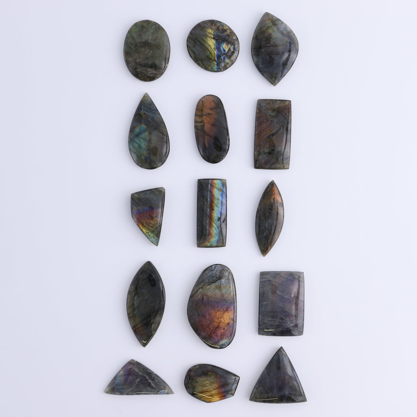Labradorite Cabs Set of 5 - Expert Wholesale and Supplier of Wholesale Crystals & Bulk Gemstones, ["Cabs","Labradorite"]