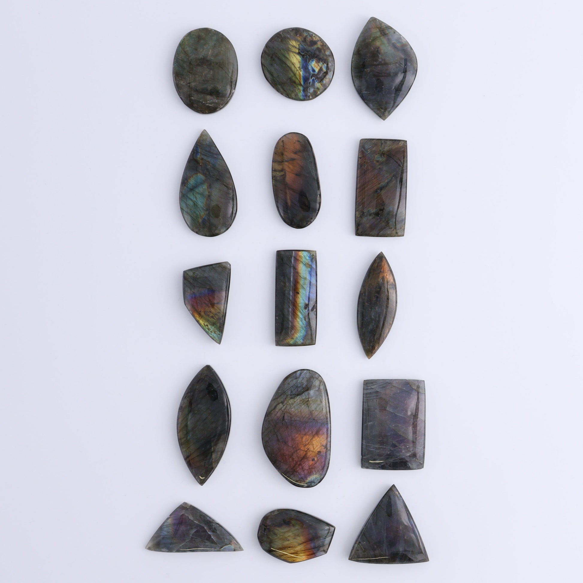 Labradorite Cabs Set of 5 - Expert Wholesale and Supplier of Wholesale Crystals & Bulk Gemstones, ["Cabs","Labradorite"]