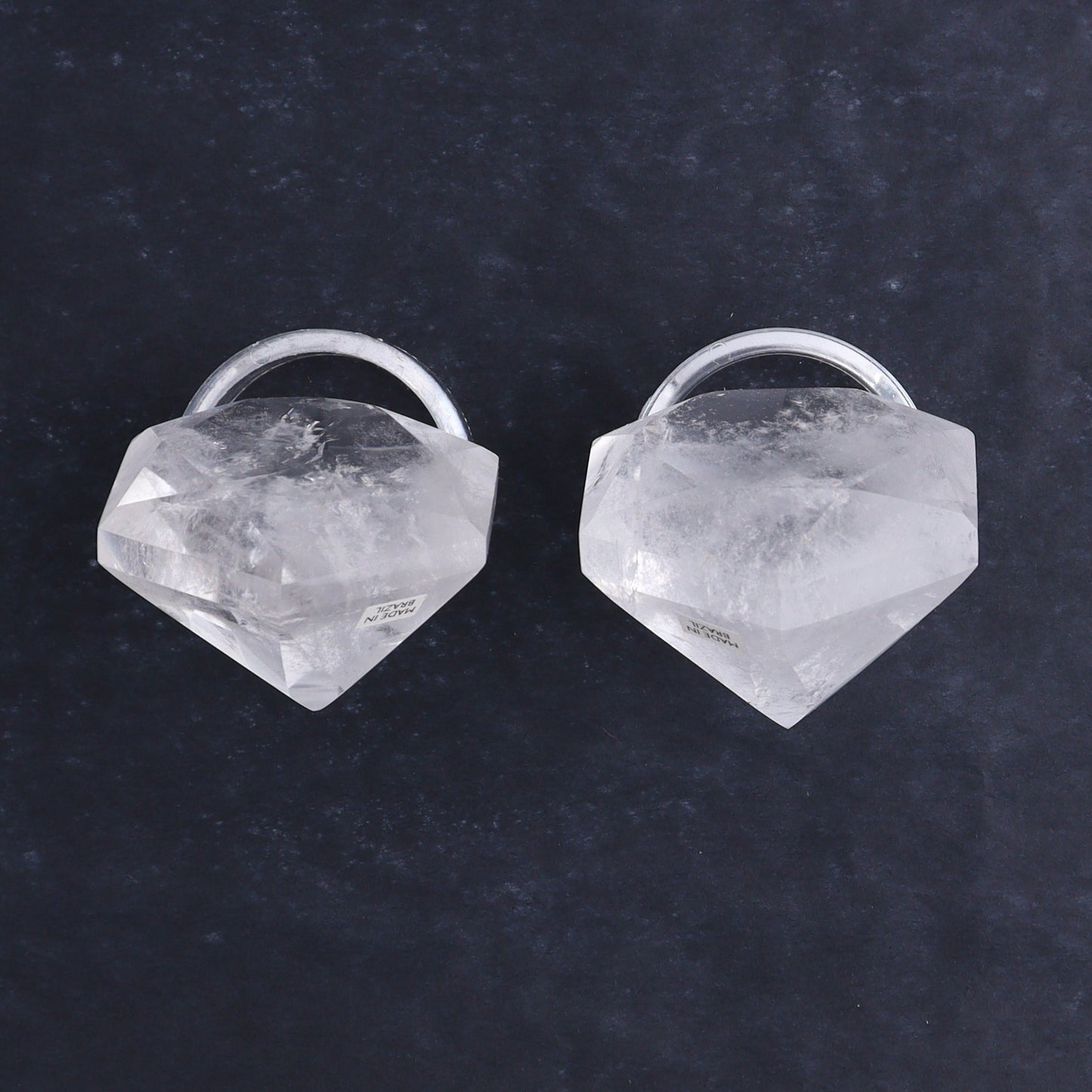 Quartz Diamond Shaped Carvings Set of 6 - Expert Wholesale and Supplier of Wholesale Crystals & Bulk Gemstones, ["Brazil","Clear Quartz","Mixed Carvings","Quartz"]