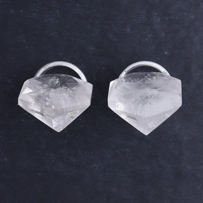 Quartz Diamond Shaped Carvings Set of 6 - Expert Wholesale and Supplier of Wholesale Crystals & Bulk Gemstones, ["Brazil","Clear Quartz","Mixed Carvings","Quartz"]