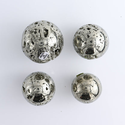 Pyrite Spheres Set of 4