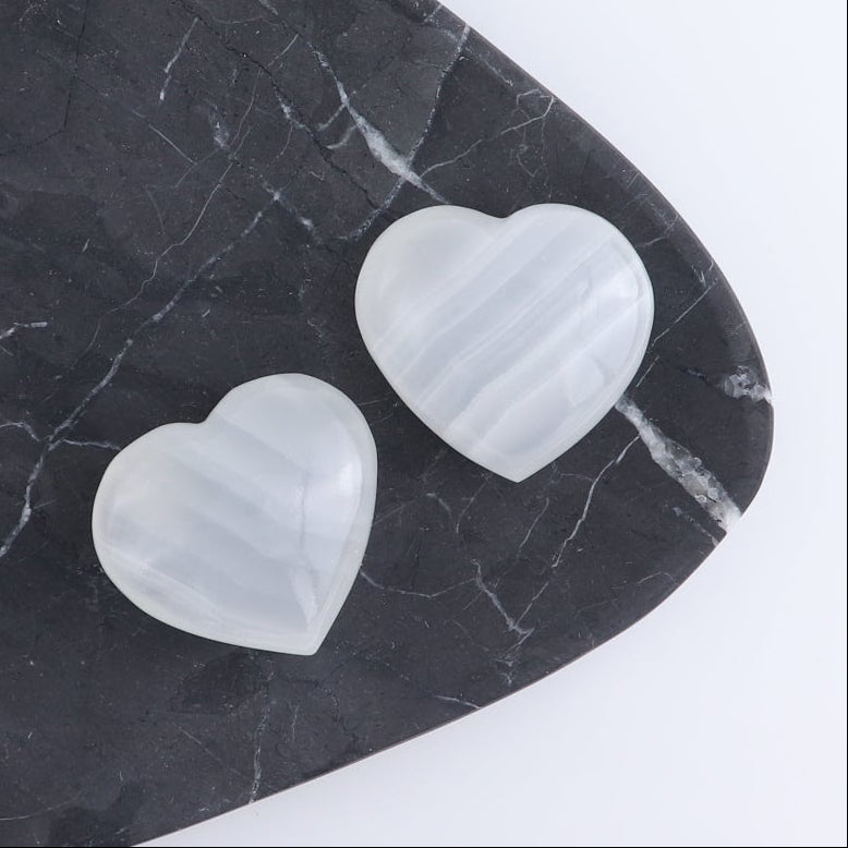 One Heart Mexican Onyx/Calcite White