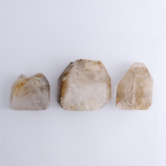 Quartz Freeform Set of 3 - Expert Wholesale and Supplier of Wholesale Crystals & Bulk Gemstones, ["Freeform","Madagascar","Quartz"]