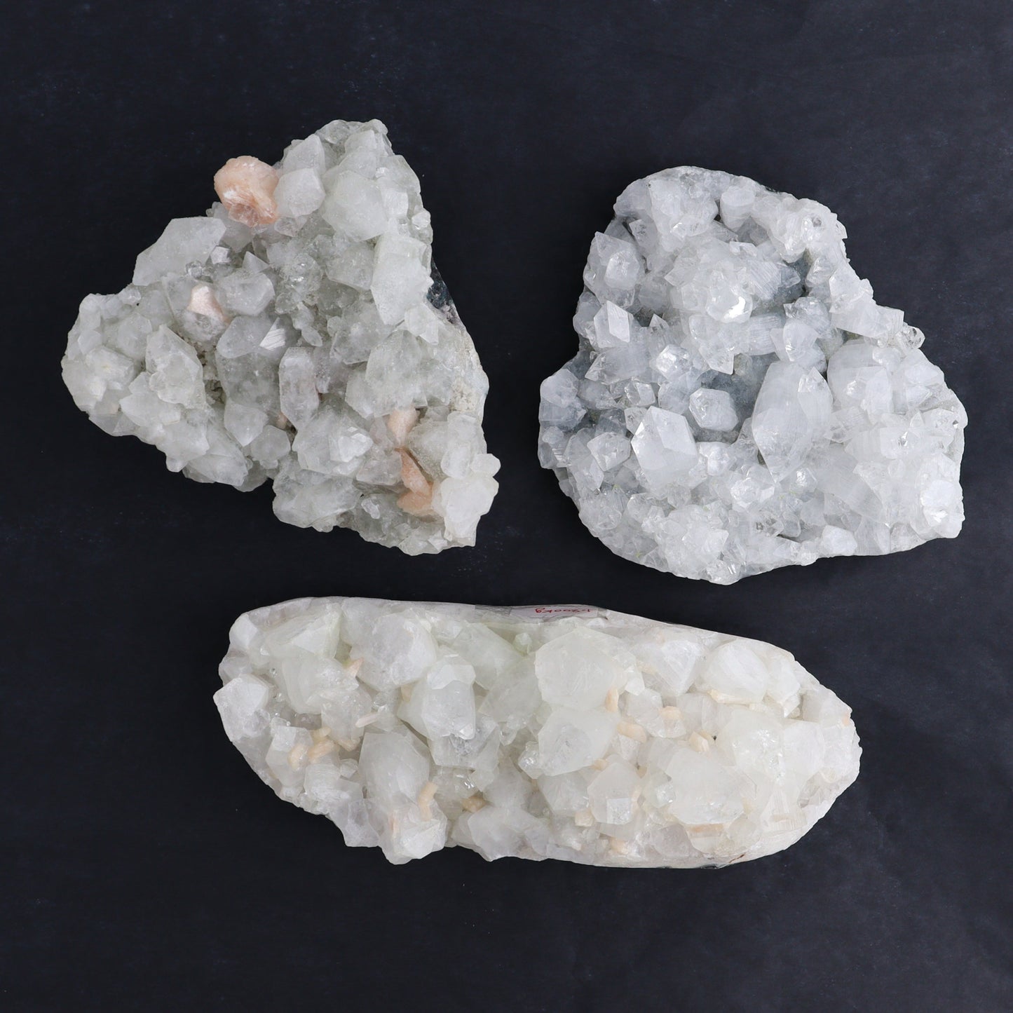 Apophyllite Clusters Set of 3 - Expert Wholesale and Supplier of Wholesale Crystals & Bulk Gemstones, ["Apophyllite","Clusters"]