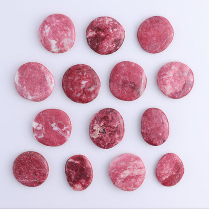 Thulite Flat Stones Set of 14 - Expert Wholesale and Supplier of Wholesale Crystals & Bulk Gemstones, ["Flat Stone","thulite"]