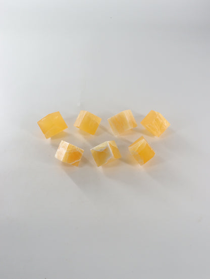 Calcite Cubes Set of 7 - Expert Wholesale and Supplier of Wholesale Crystals & Bulk Gemstones, ["Calcite","close_50","Flats","Freeforms","Honey Calcite","Utah"]