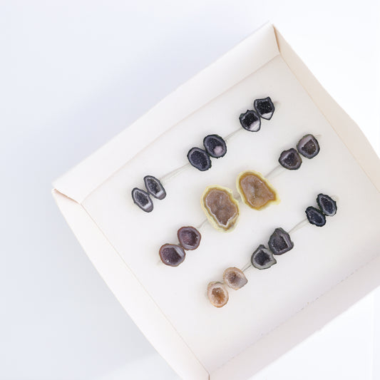 Tabasco Geodes 9 Pairs - Expert Wholesale and Supplier of Wholesale Crystals & Bulk Gemstones, ["Geodes","Tabasco Geode"]