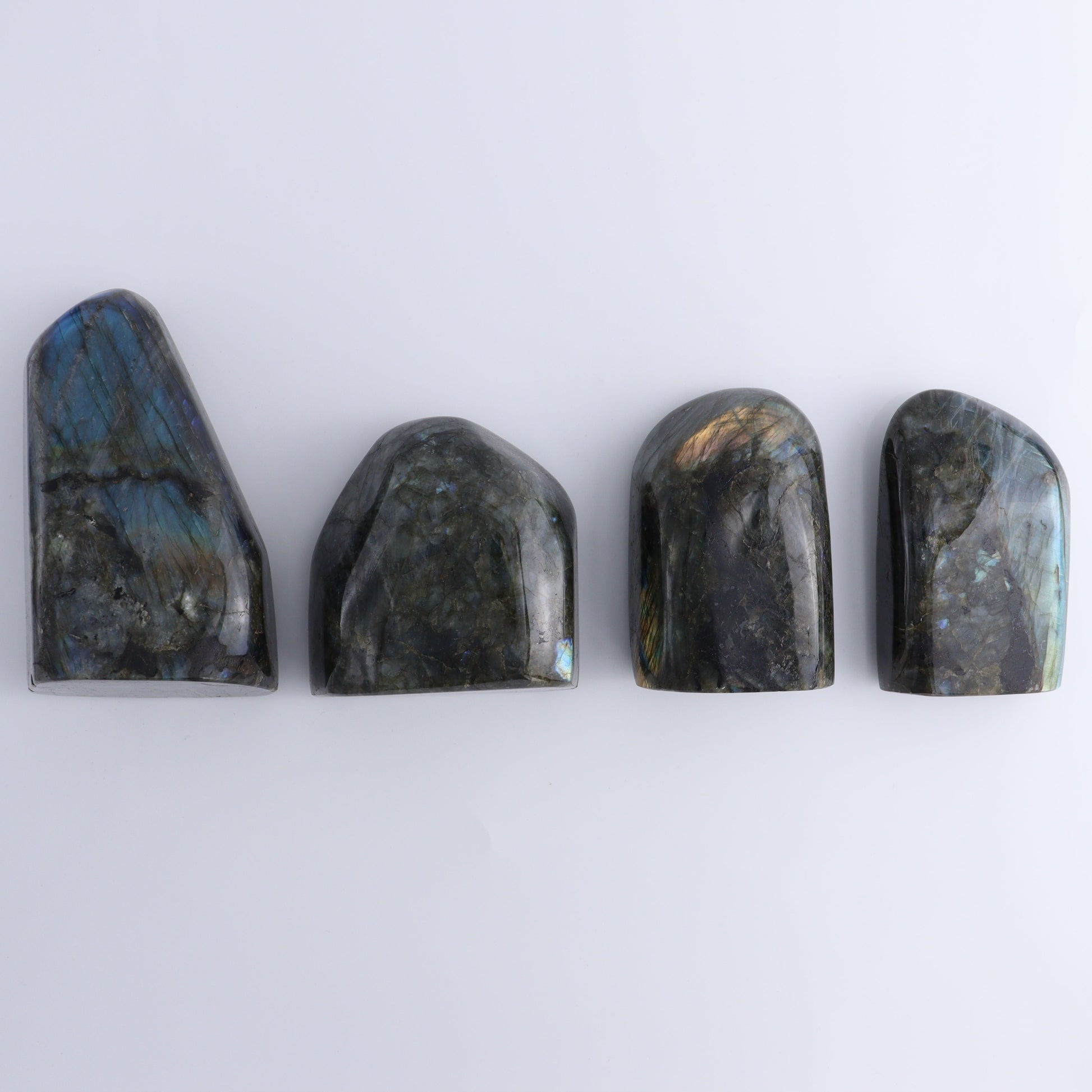 Labradorite Freeform Set of 4 - Expert Wholesale and Supplier of Wholesale Crystals & Bulk Gemstones, ["Freeforms","Labradorite","Madagascar"]