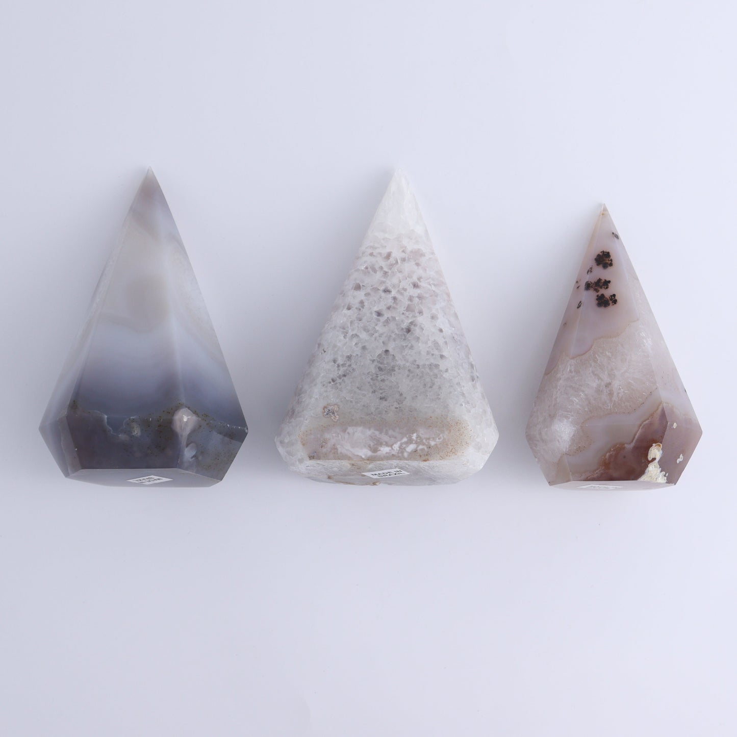 Agate Obelisk Set of 3 - Expert Wholesale and Supplier of Wholesale Crystals & Bulk Gemstones, ["Agate","Brazil","moons"]