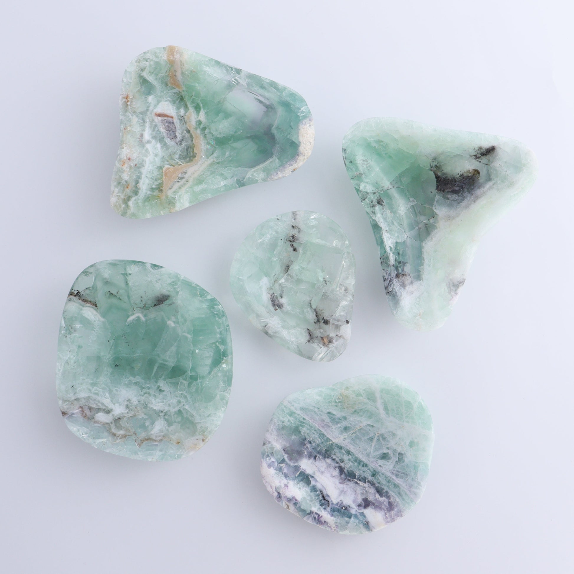 Fluorite Bowls Set of 5 - Expert Wholesale and Supplier of Wholesale Crystals & Bulk Gemstones, ["Bowls","Fluorite","Mexico"]