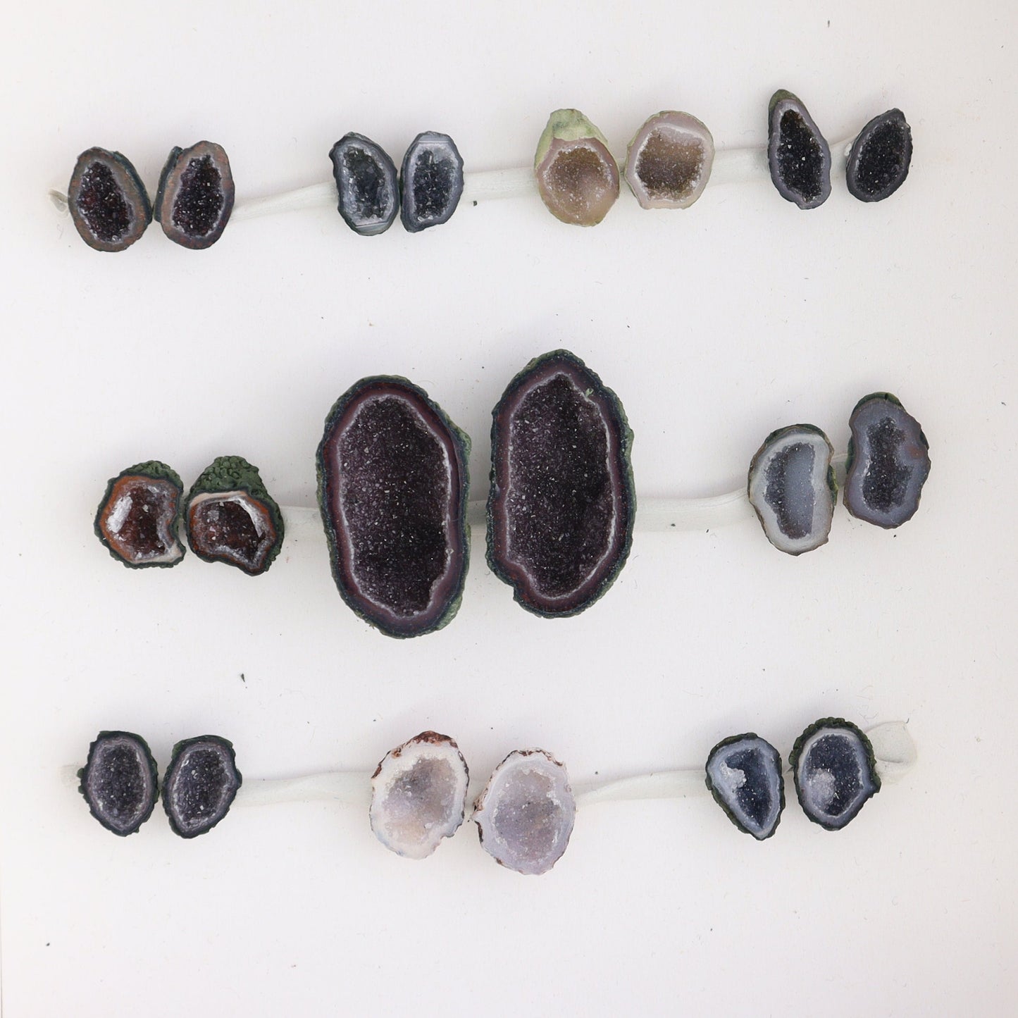 Tabasco Geodes 10 Pairs - Expert Wholesale and Supplier of Wholesale Crystals & Bulk Gemstones, ["Geodes","Tabasco Geode"]