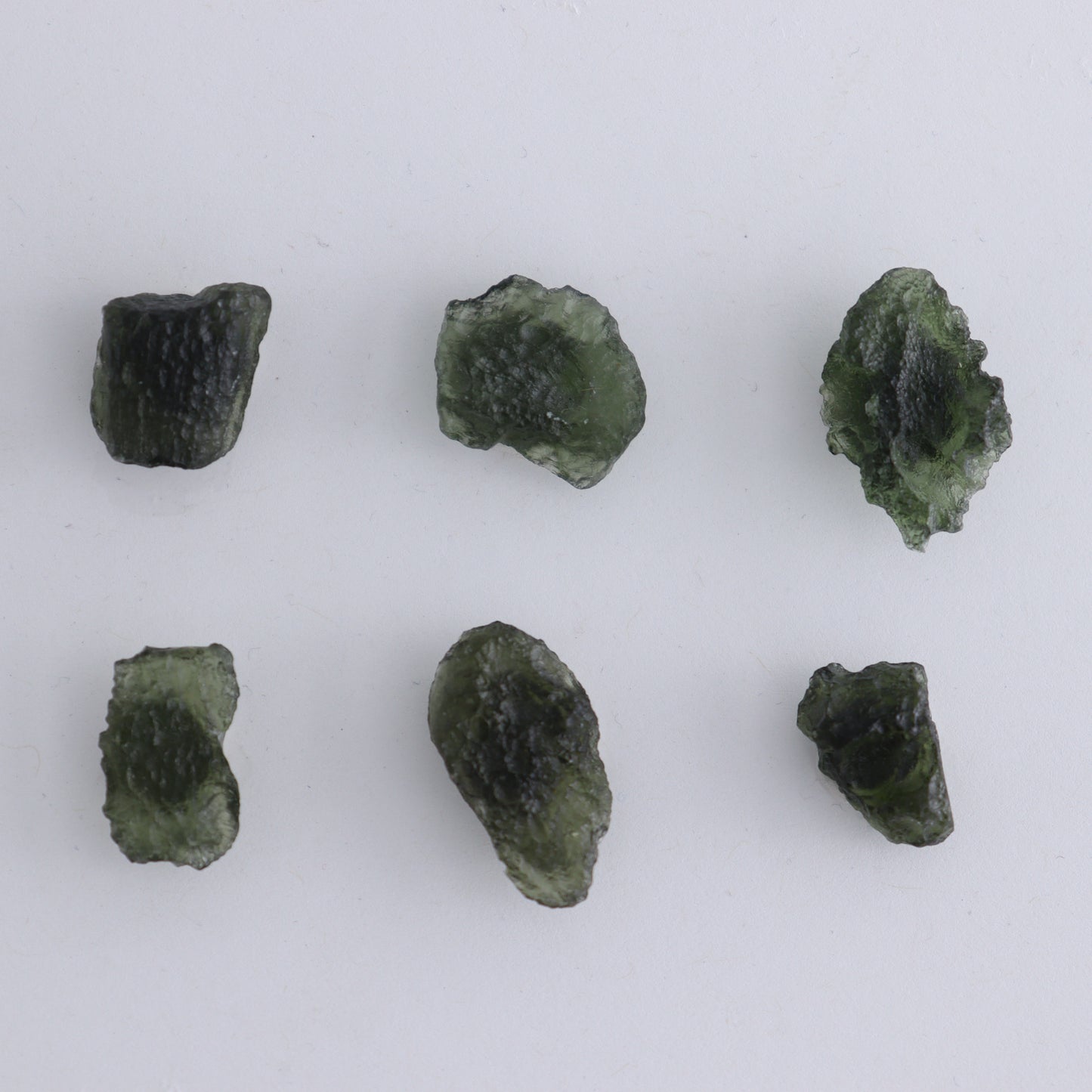 Moldavite Pieces Set of 6 - Expert Wholesale and Supplier of Wholesale Crystals & Bulk Gemstones, ["Czech Republic","Moldavite","Pieces"]
