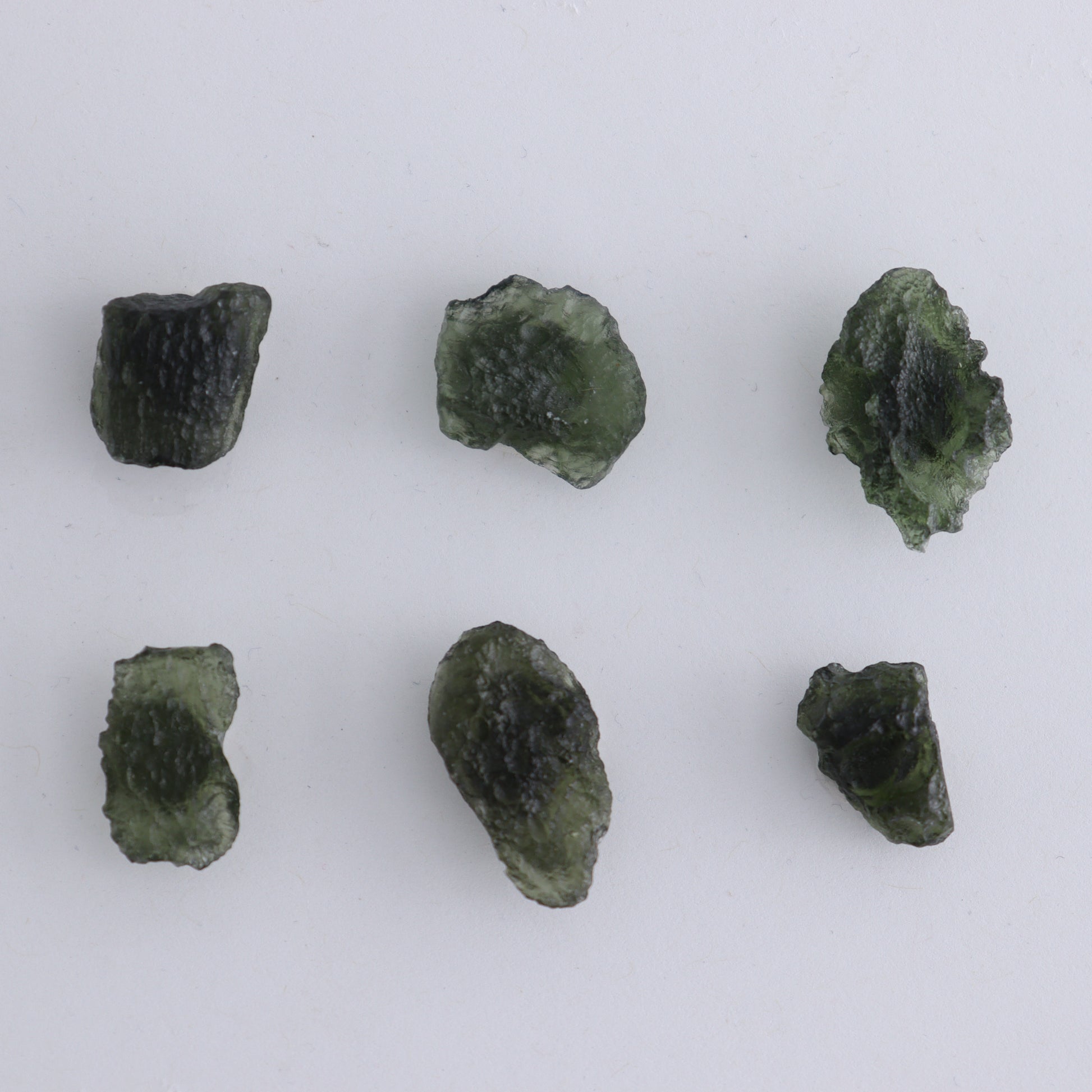 Moldavite Pieces Set of 6 - Expert Wholesale and Supplier of Wholesale Crystals & Bulk Gemstones, ["Czech Republic","Moldavite","Pieces"]