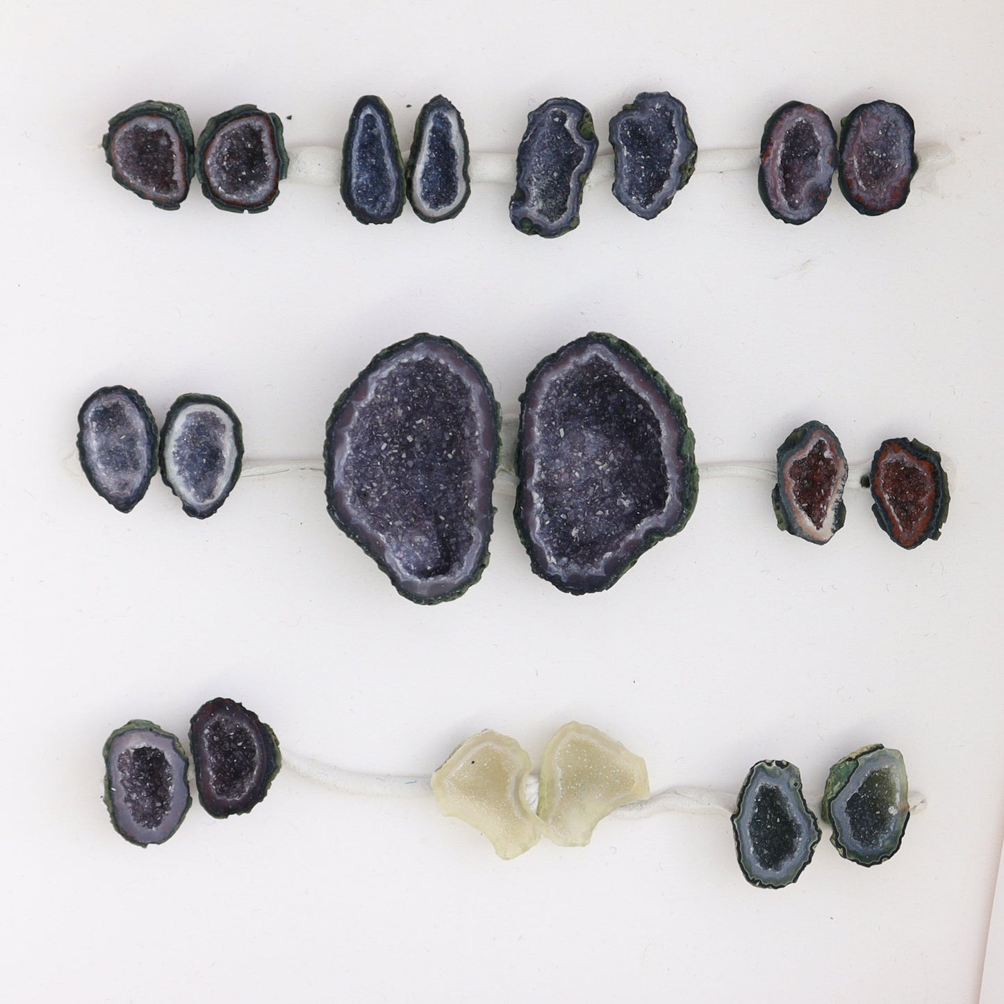 Tabasco Geodes 10 Pairs - Expert Wholesale and Supplier of Wholesale Crystals & Bulk Gemstones, ["Geodes","Tabasco Geode"]