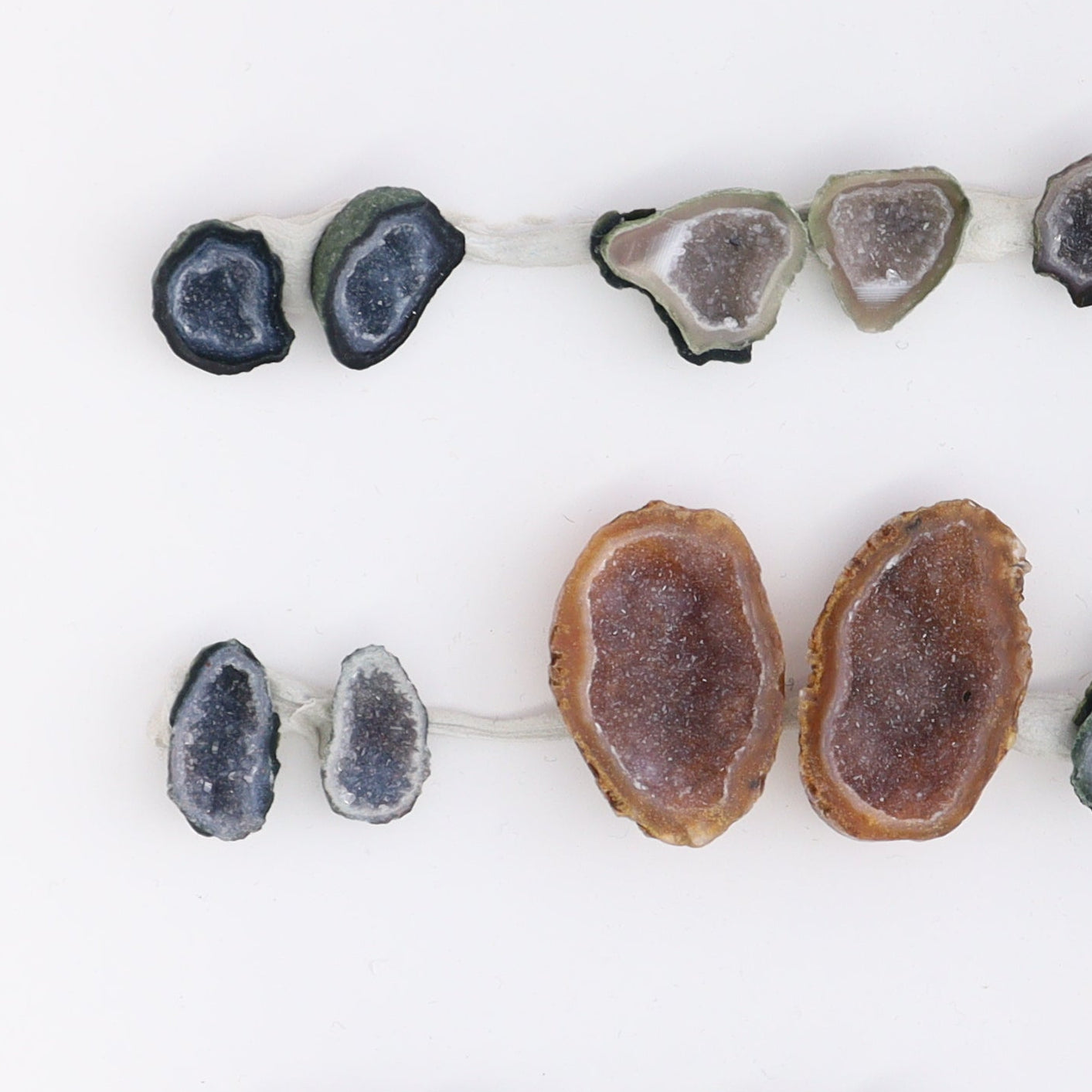 Tabasco Geodes 9 Pairs - Expert Wholesale and Supplier of Wholesale Crystals & Bulk Gemstones, ["Geodes","Tabasco Geode"]