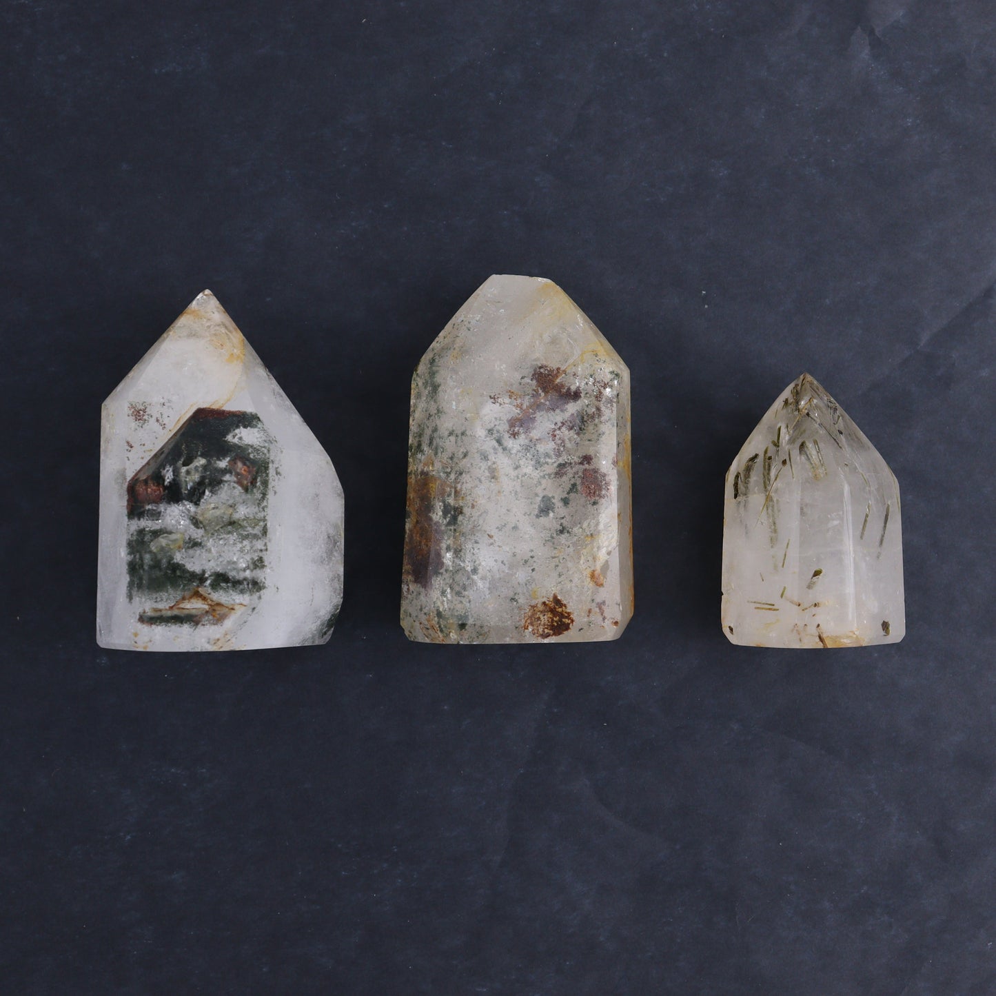Garden Quartz Towers Set of 3 - Expert Wholesale and Supplier of Wholesale Crystals & Bulk Gemstones, ["Garden Quartz","Quartz","Towers"]
