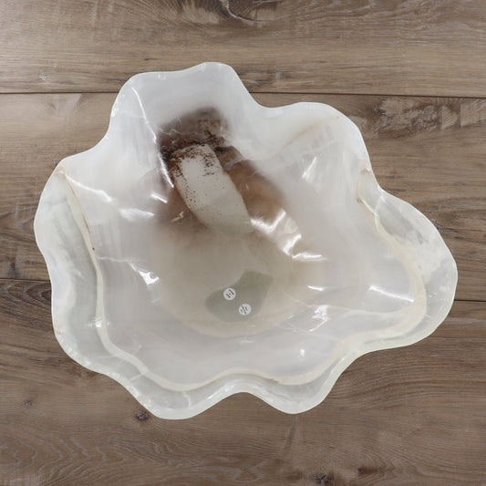 Mexican Onyx/Calcite Bowl 15" - Expert Wholesale and Supplier of Wholesale Crystals & Bulk Gemstones, ["Bowls","Calcite","Mexico","onyx"]