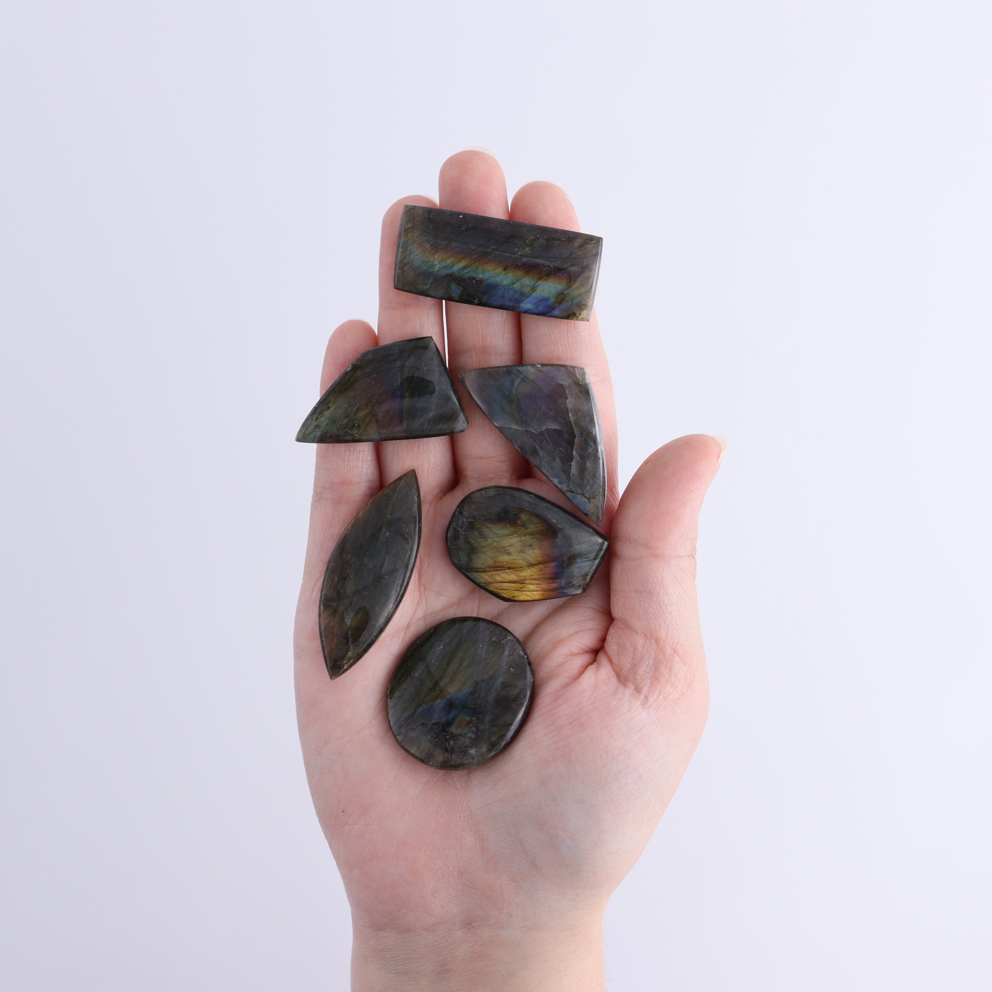 Labradorite Cabs Set of 5 - Expert Wholesale and Supplier of Wholesale Crystals & Bulk Gemstones, ["Cabs","Labradorite"]