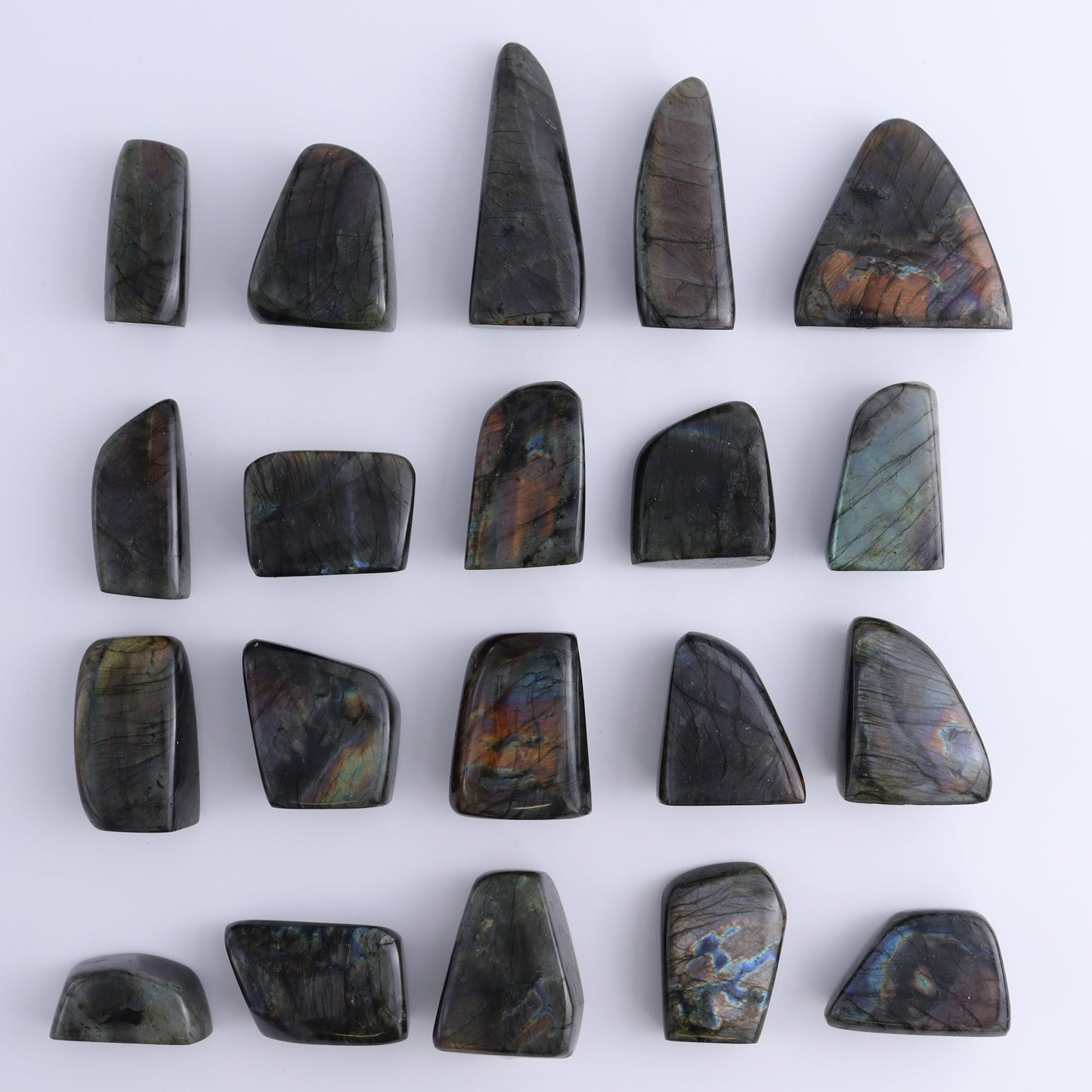 Labradorite Freeform Set of 20 - Expert Wholesale and Supplier of Wholesale Crystals & Bulk Gemstones, ["Freeforms","Labradorite","Madagascar"]