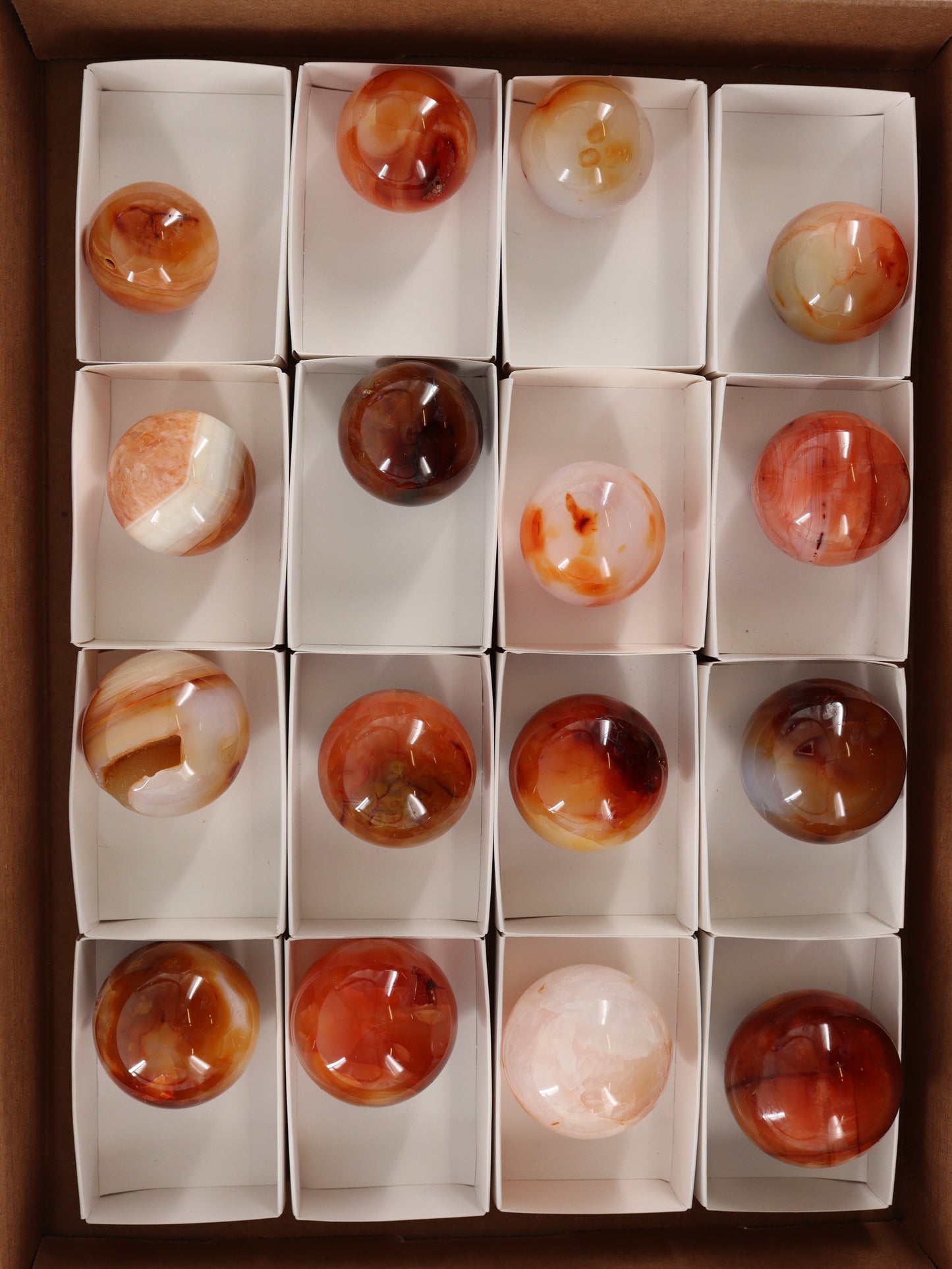Carnelian Spheres Set of 16 - Expert Wholesale and Supplier of Wholesale Crystals & Bulk Gemstones, []