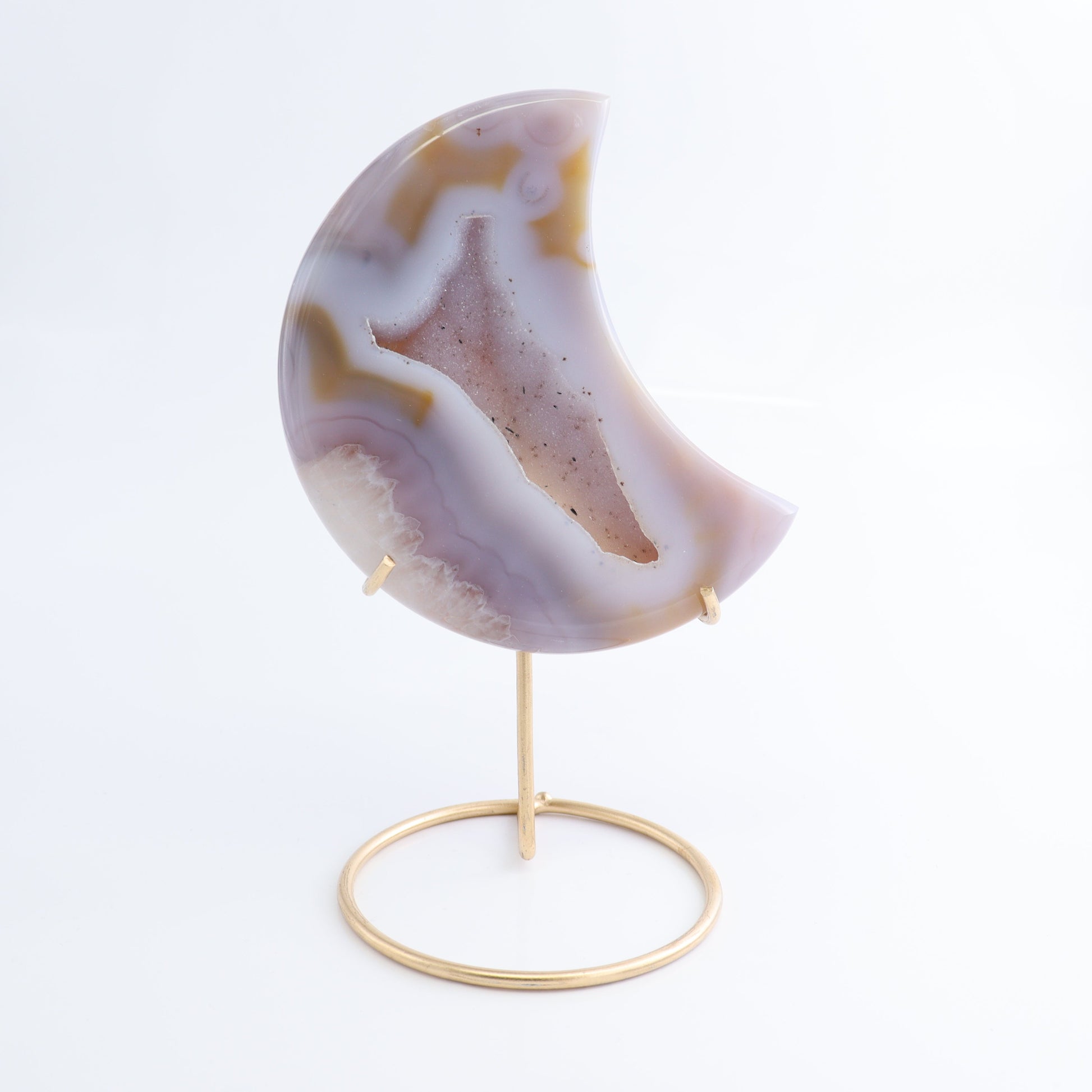 Agate Moons with Stand Set of 2 - Expert Wholesale and Supplier of Wholesale Crystals & Bulk Gemstones, ["Agate","Brazil","moons"]