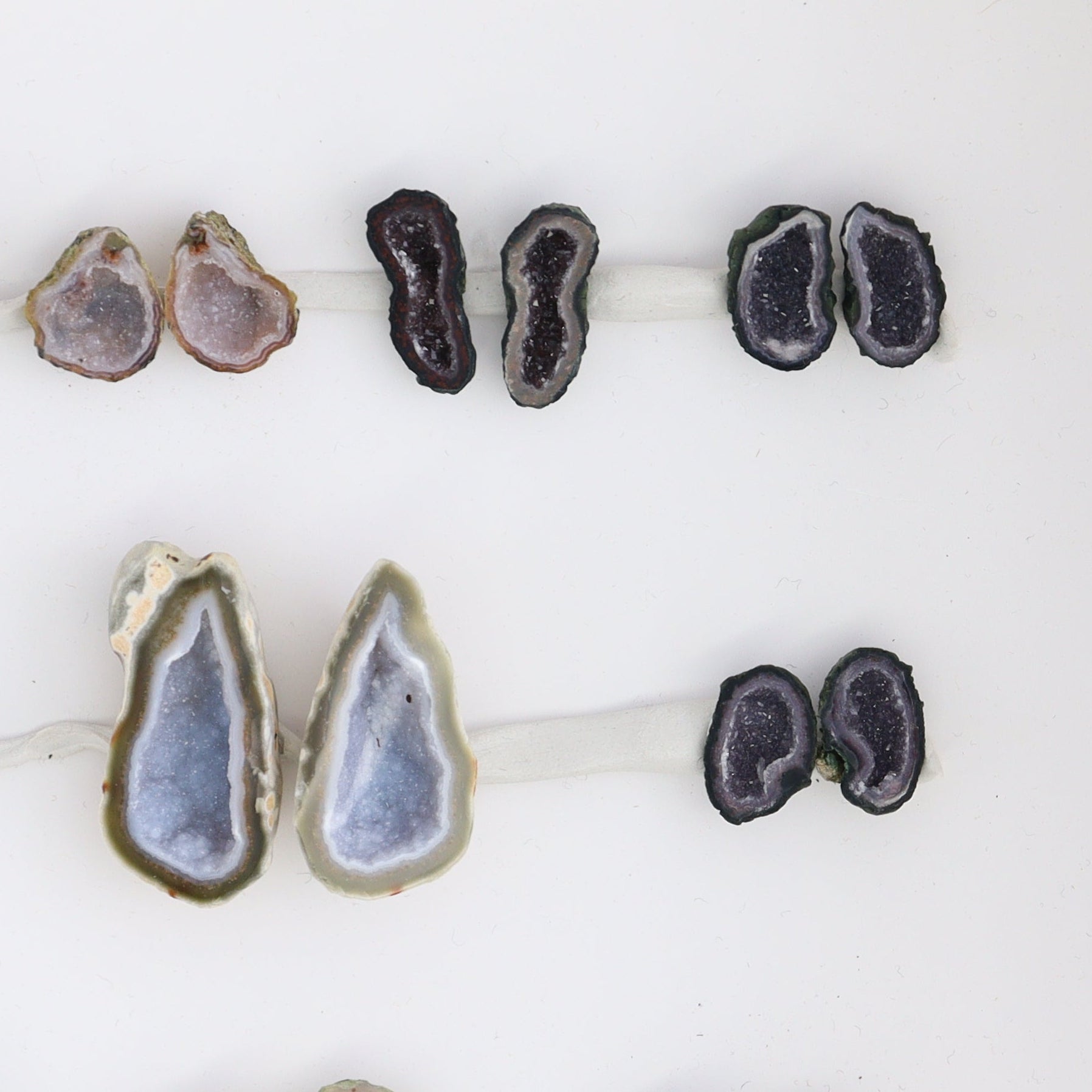 Tabasco Geodes 10 Pairs - Expert Wholesale and Supplier of Wholesale Crystals & Bulk Gemstones, ["Geodes","Tabasco Geode"]