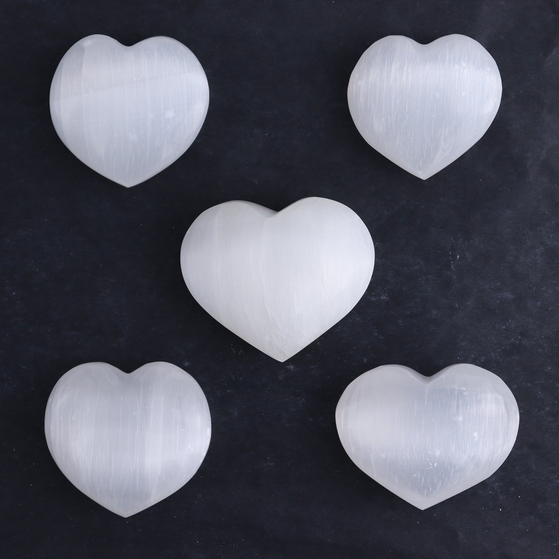 One Selenite (Satin Spar) Heart Puff - Expert Wholesale and Supplier of Wholesale Crystals & Bulk Gemstones, ["close_30","Hearts","Morocco","Selenite"]