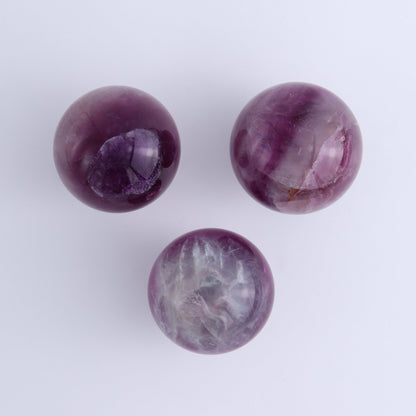 Purple Fluorite Spheres Set of 6 - Expert Wholesale and Supplier of Wholesale Crystals & Bulk Gemstones, ["Fluorite","Purple Fluorite","Spheres"]