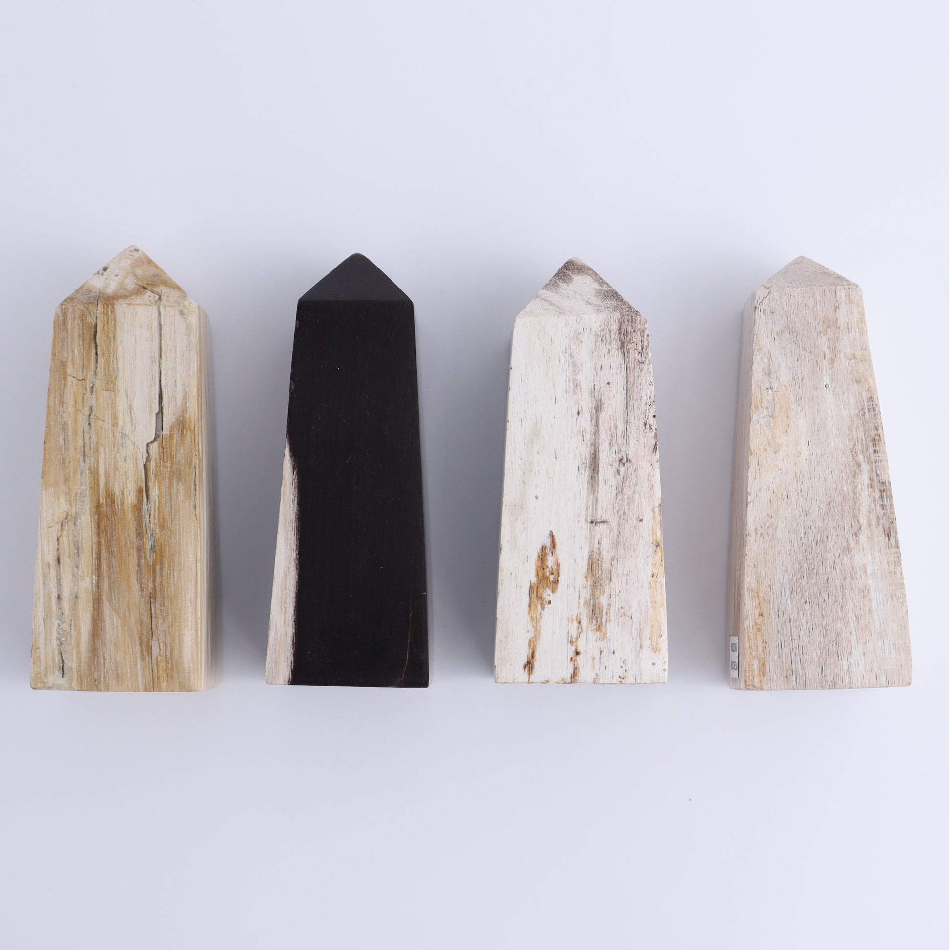 Petrified Wood Towers Set of 4 - Expert Wholesale and Supplier of Wholesale Crystals & Bulk Gemstones, ["Indonesia","Petrified Wood","Towers"]