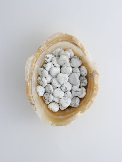 1/2kg White Howlite Hearts - Expert Supplier of Wholesale Crystals & Bulk Gemstones