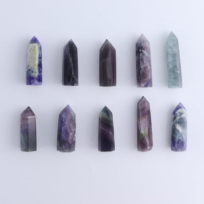 Lavender Fluorite Towers Set of 10