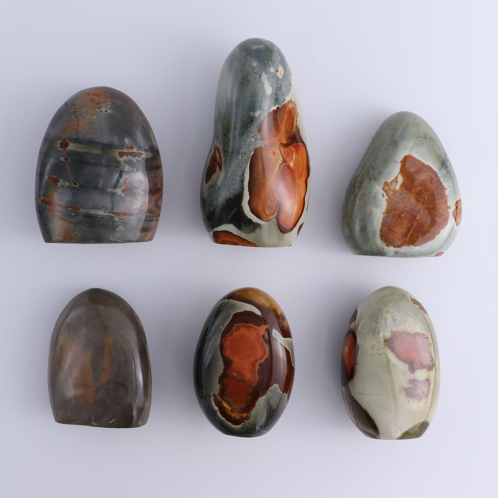 Polychrome Jasper Freeforms Set of 6 - Expert Wholesale and Supplier of Wholesale Crystals & Bulk Gemstones, ["jasper","Madagascar","Polychrome Jasper"]