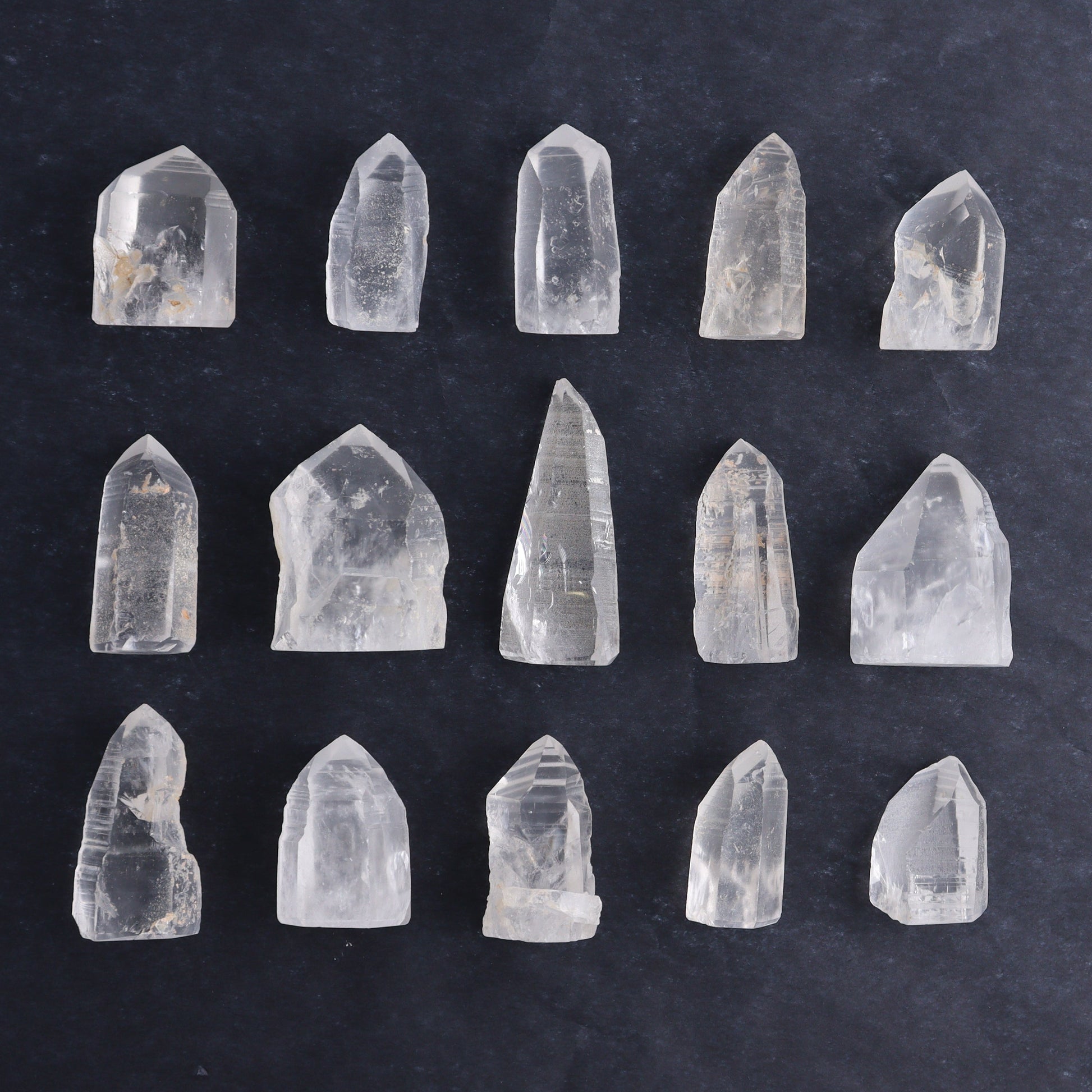 Lemurian Cut Bases Set of 15 - Expert Wholesale and Supplier of Wholesale Crystals & Bulk Gemstones, ["Brazil","Cut Base","Lemurian"]