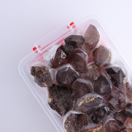 Quartz Hematite Inclusions Flat from Morocco