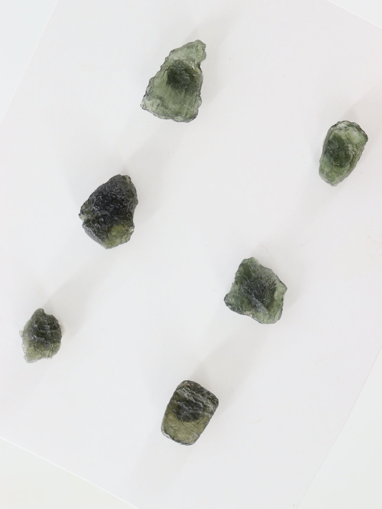 Rough Moldavite Set of 6 - Expert Supplier of Wholesale Crystals & Bulk Gemstones