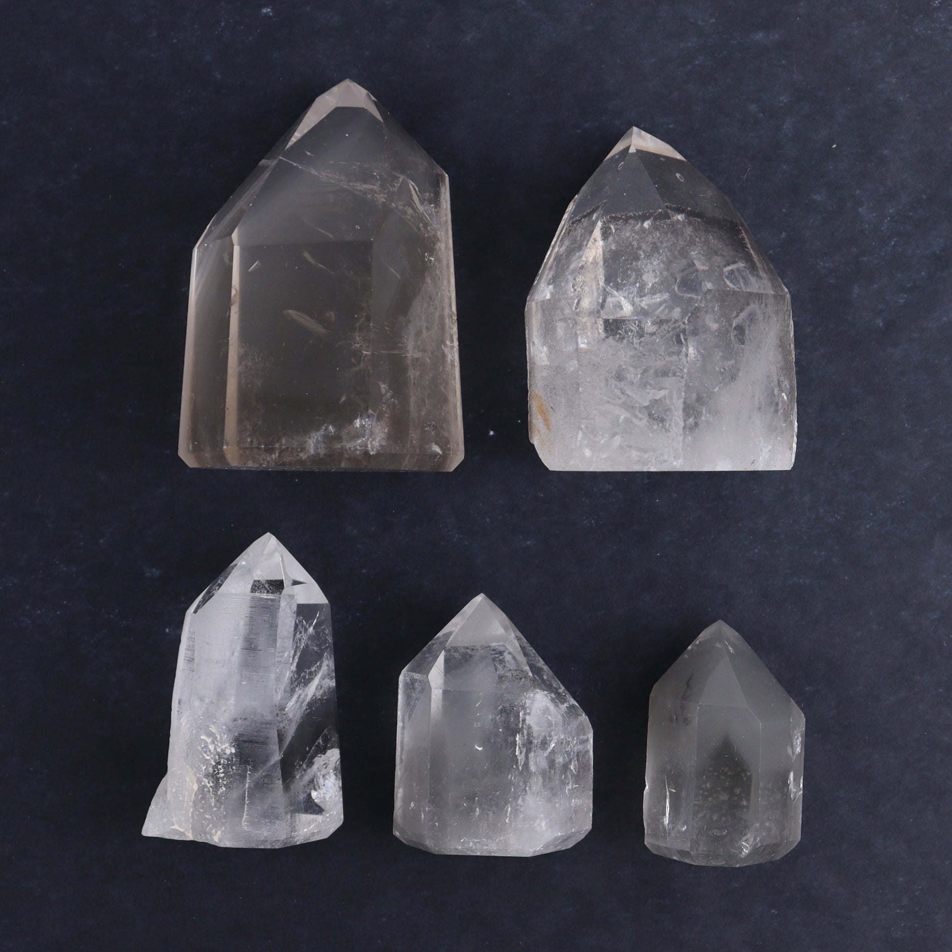 Mixed Quartz Towers Set of 5 - Expert Wholesale and Supplier of Wholesale Crystals & Bulk Gemstones, ["Quartz","Towers"]