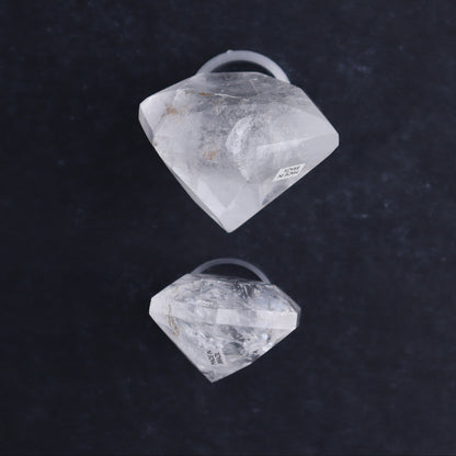 Imperfect Clear Quartz Face Polished Set of 5 - Expert Wholesale and Supplier of Wholesale Crystals & Bulk Gemstones, ["Brazil","Clear Quartz","Diamond","Face Polished","Quartz"]