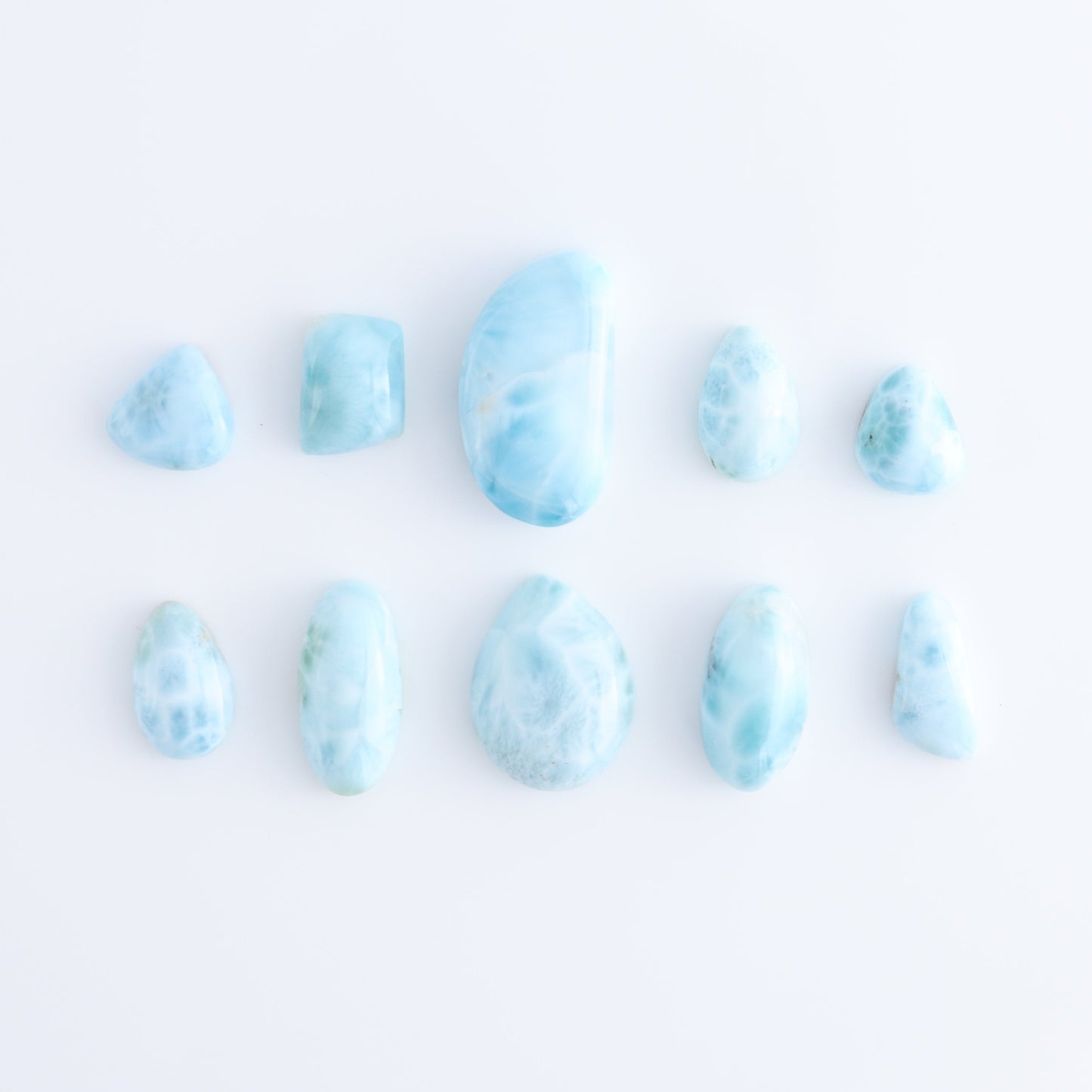 Larmiar Cabs Set of 10 - Expert Wholesale and Supplier of Wholesale Crystals & Bulk Gemstones, ["Cabs","Freeform","Freeforms","Larimar"]
