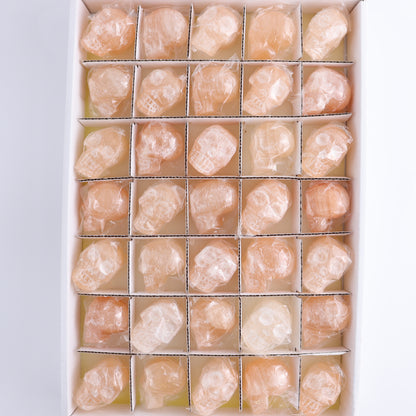 Selenite Skulls Set of 35 - Expert Wholesale and Supplier of Wholesale Crystals & Bulk Gemstones, ["Morocco","selenite","Skulls"]